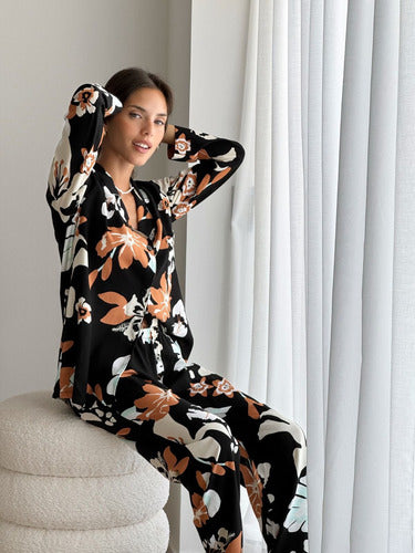 Women's Soft Silk Fibrana Pajama Set 9