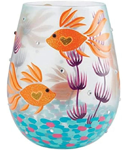 Enesco Copa De Vino Sin Tallo De Agua Turquesa Enesco Lolita 0