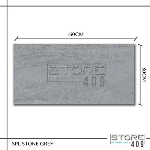 San Pietro Porcelanato Spl Stone Grey Símil Piedra Gris 80x160 1° Cal. 3