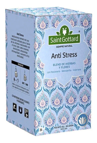 Saintgottard Anti Stress Herbal Tea - Pack of 3 Units 1