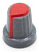 Ribbed Grey and Red Knurled Potentiometer Knob 6mm Shaft 0