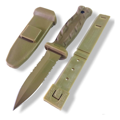 Tac Force Tactical Desert Brown Dagger Knife with Hard Sheath 0