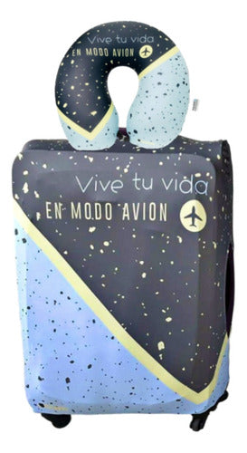 Travel Kit: 23kg Suitcase Cover + Neck Pillow 17