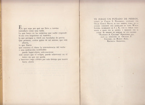 1971 Poesia Carlos Pellegrino Puñado De Perros Garcia Reyno 2