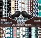 Kits Imprimibles Burbujitas: Papeles y Cliparts Dia Del Padre Bigote Corbata PC1 0