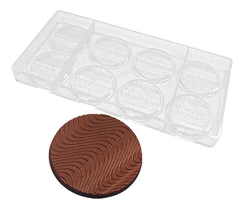 Goldbaking Round Polycarbonate Chocolate Mold Medalla Redonda 0