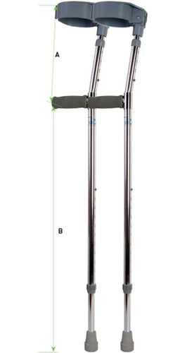 Silfab Adjustable Aluminum Canadian Cane Pair 1