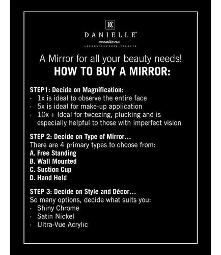 Danielle Midnight Matte Round Vanity Mirror 1