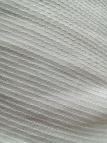 White Flat Cotton Piqué Fabric 0