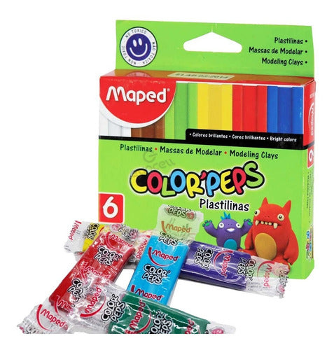 Maped Color Peps Surtidos Plastilina Box of 6 Bars 0