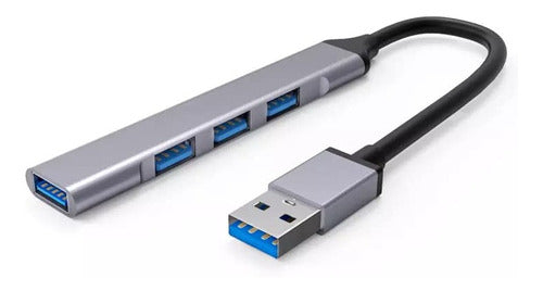 Mini Hub Usb 3.0 Tipo A Con Cable Y 4 Puertos Alta Velocidad 0