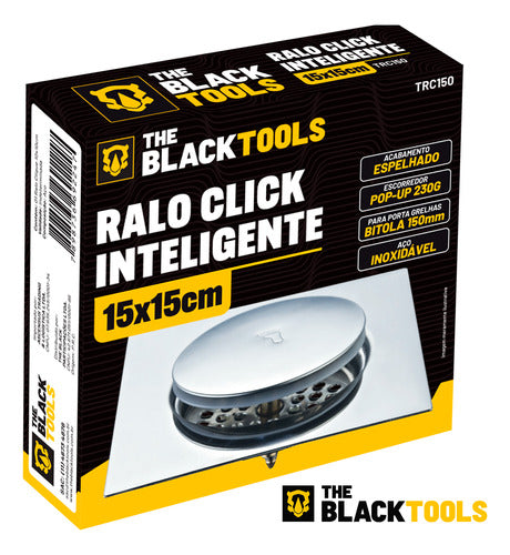 Ralo Inteligente Click Up 15x15 Inox Anti Odor 3