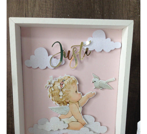 Fusion Creativa Eventos Cuadrito Box Angel for Table Décor and Beautiful Room Keepsake 3