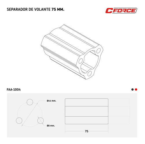 C-Force Steering Wheel Spacer 75 Mm for Steering Wheel Extractor 1