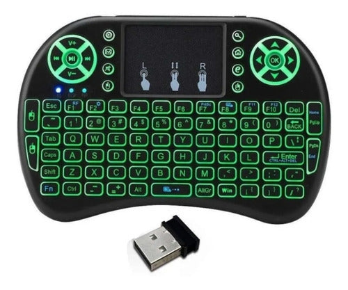 Mini Teclado Mouse Inalámbrico Iluminado Ml 979 0