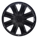 Set of 4 Black 14 Inch Wheel Rim Caps for Renault Clio 2 Kangoo 2008 2009 2010 with Gray Logo 3