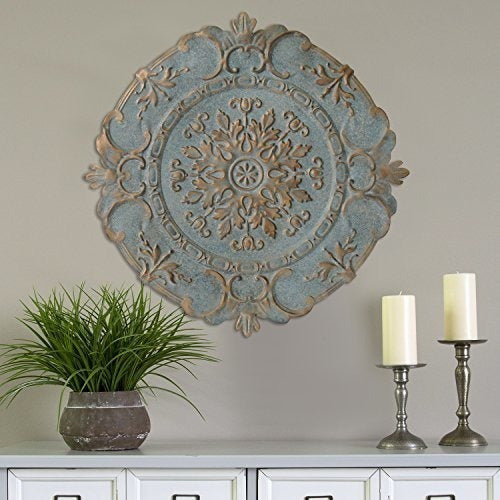 Stratton Home Décor European Blue Medallion Wall Décor 1