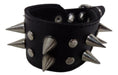 Leather Wristbands with Spikes 2 Rows Metal Rock Bracelets 1