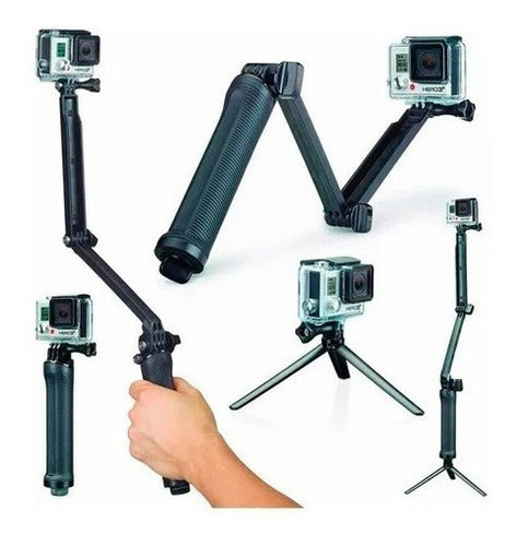 Bastao Extensor Pau De Selfie Monopod 3way Gopro Sjcam Hero9 0