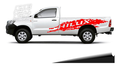 Toyota Hilux Lateral Decal Set for Single Cab Paint Job 16