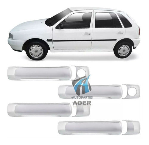 Set of 4 Chrome Door Handle Covers for VW Gol AB9 1995 1996 1997 1998 1999 0