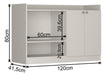 Homeshop Multi-Purpose Kitchen Microwave Cabinet with 2 Doors 5