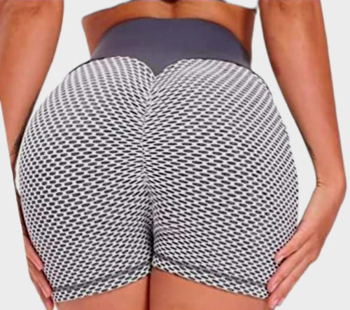 Kangye Short Mujer Calza Corta Frunce Sexy Push Up Levanta Cola Gym 0