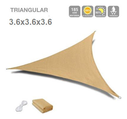 Mi Tienda Lona Toldo Vela Triangular Filtro UV Calidad 2.5x2.5x2.5 2