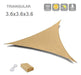 Mi Tienda Lona Toldo Vela Triangular Filtro UV Calidad 2.5x2.5x2.5 2