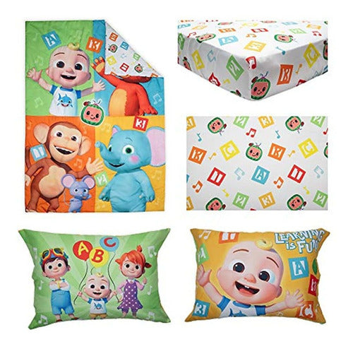 Cocomelon - Juego De Ropa De Cama Para Niños Pequeños De 4 P 0