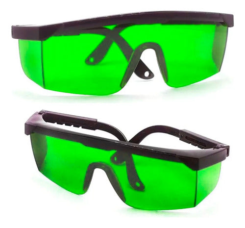 MakerParts Laser Safety Glasses Green Anti-Scratch Adjustable Temples 6