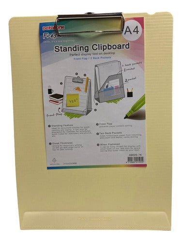 Vertical A4 Document Holder Yellow Pastel - DATABANK 0
