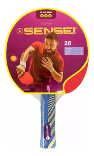 Sensei 3 Star Table Tennis Paddle 0