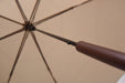 Matriona Long Automatic Umbrella with Wooden Handle and Star Beige Case 3