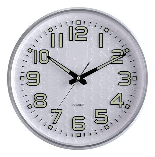 Plumeet 13" Silent Wall Clock with Night Light 1