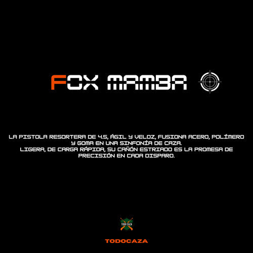 Fox Mamba Spring-Piston 4.5mm Pellet and BB Gun with Targets and Pellets 9