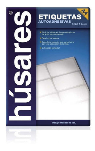 Self-Adhesive Labels Husares H34114 A4 9.9x3.81 Cms 100 Sheets 0