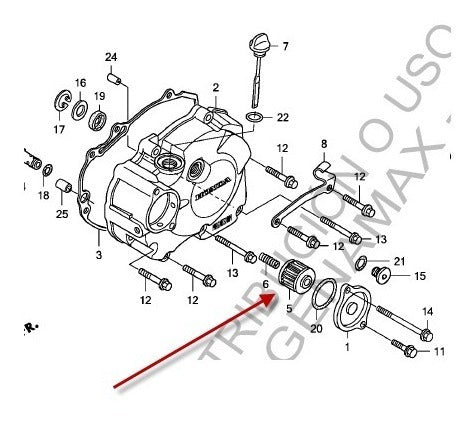 Filtro De Aceite Crf250r 04/09 Orig Honda Genamax 2