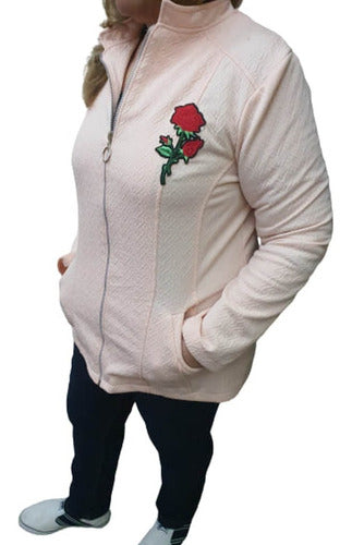 Quilted Jacket with Rose Embroidery - Sizes 5, 6, and 7 1