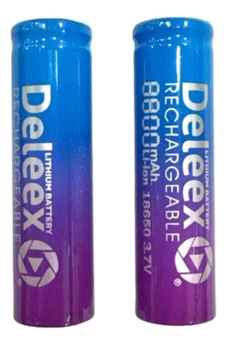 Pack 10 Pilas 18650 Recargable Deleex 3.7v 8800mah Sin Teton 0