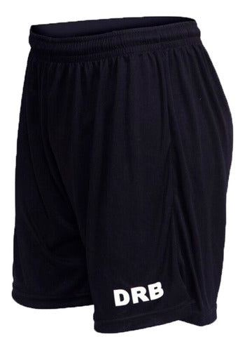 Dribbling Short Running Hombre Liso Negro Ras 0