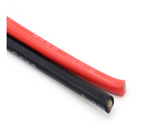 Suma High-Temperature Soldering Cable 24 AWG 200°C 6.53A 50cm Red & 50cm Black 5