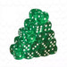 Transparent Acrylic Dice with Low-Relief Colored Dots Set of 20 3