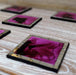 Set of 6 Wooden and Glass Coasters 6 cm - Indonesian Artisanry 4