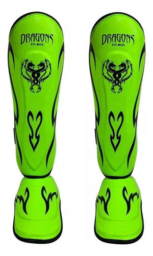 Dragons Fit-Box Pro Especial Kick Thai Shin Guards 0