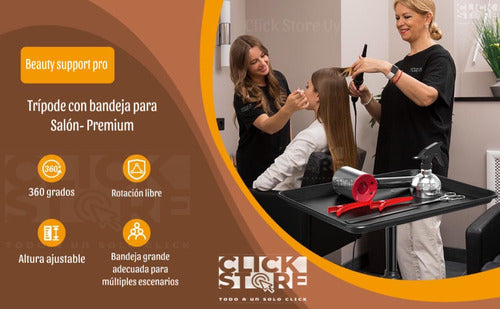 Tripode Con Bandeja Profesional Para Salon De Belleza 3