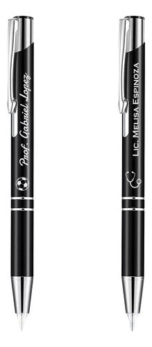 Uziel Regalos Personalized Engraved Pens with Black Case 0