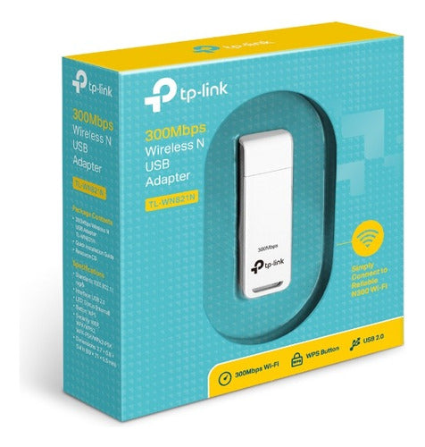 Adaptador Usb Inalámbrico Tp-link Tl-wn821n  300mbps 0