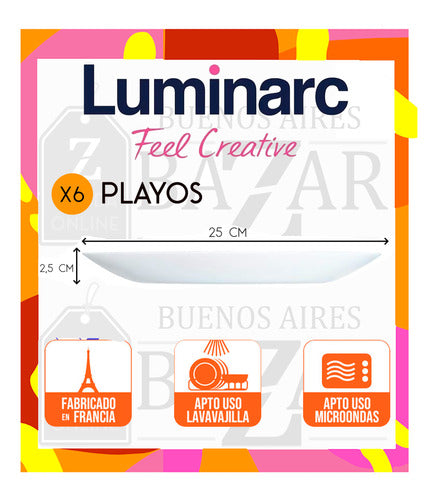 Luminarc Juego Set De Vajilla Platos Zelie 18 Piezas 1