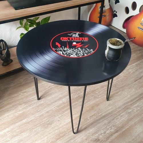 Juan Cuadros Deco Modern Round Coffee Table - Lacquered Vinyl Finish 1